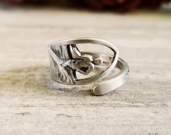 Petite Surfer Sterling Silver Ring, Unique Vintage Hawaii Ring, Handmade Art Nouveau Sterling Sports Ring, Hawaiian Jewelry, 1939
