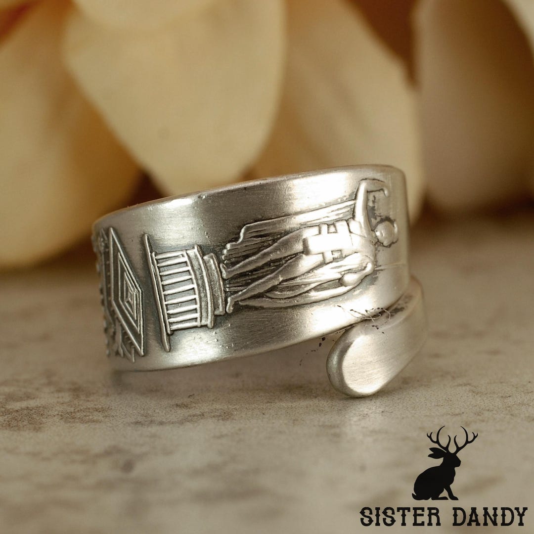 Sterling King Kamehameha Ring, Sterling Silver Hawaii Wrap Ring