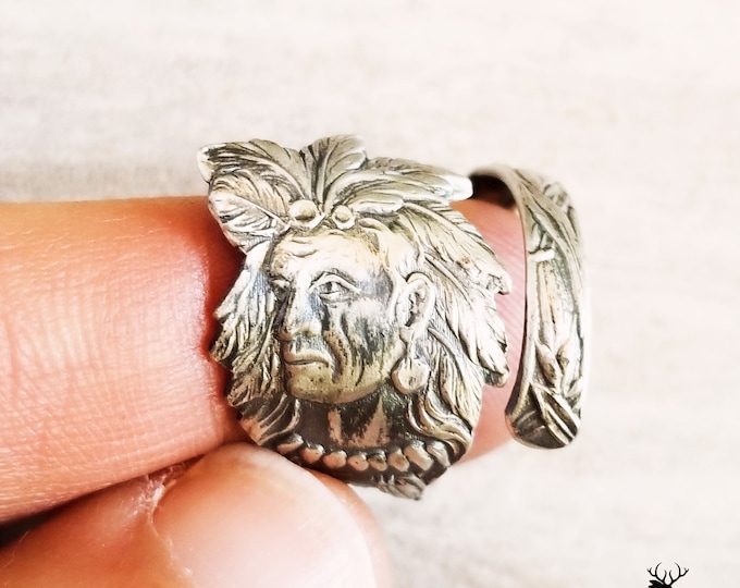 Native American Spoon Ring, Indian Spoon Ring,Sterling Silver Spoon Ring,  Spoon Ring, Spoon Jewelry, Sterling Spoon Ring, Souvenir Ring 868