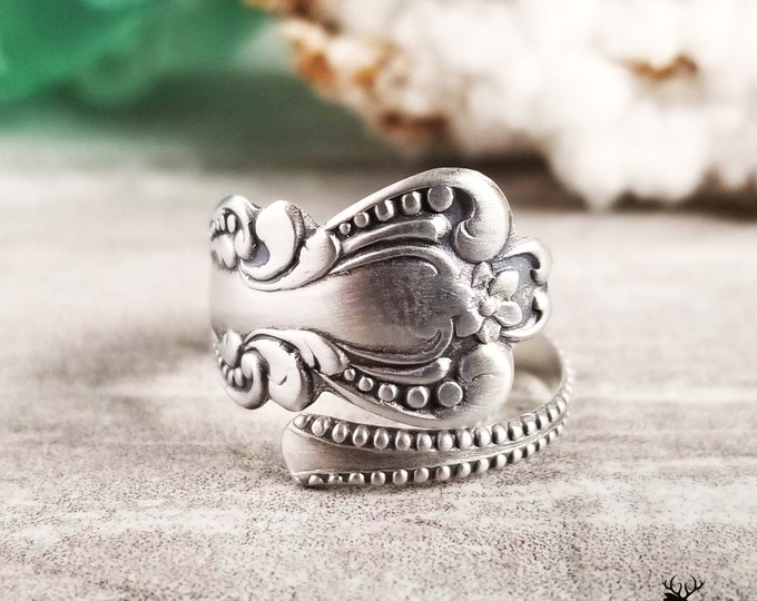 Dainty Vintage Silver Ring, Sterling Spoon Ring, Victorian Sterling Spoon Ring, Antique Spoon Jewelry, Sterling Silver Boho Spoon Ring, 1363