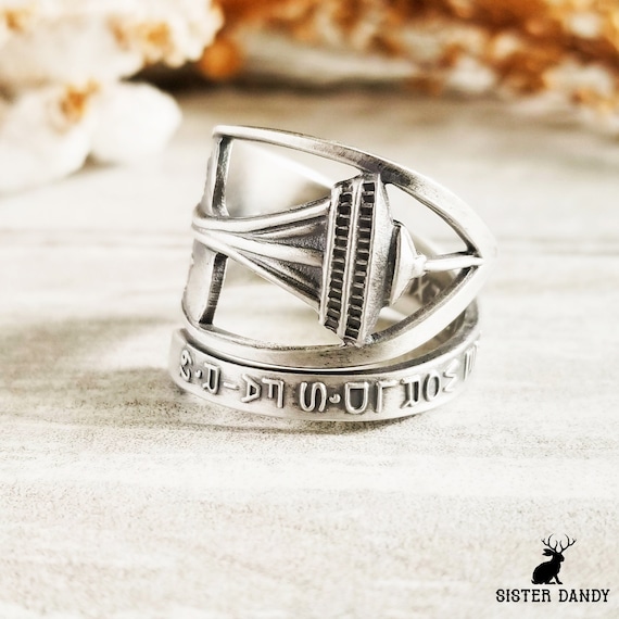 Seattle Space Needle Ring, Seattle Washington Ring, Sterling Spoon