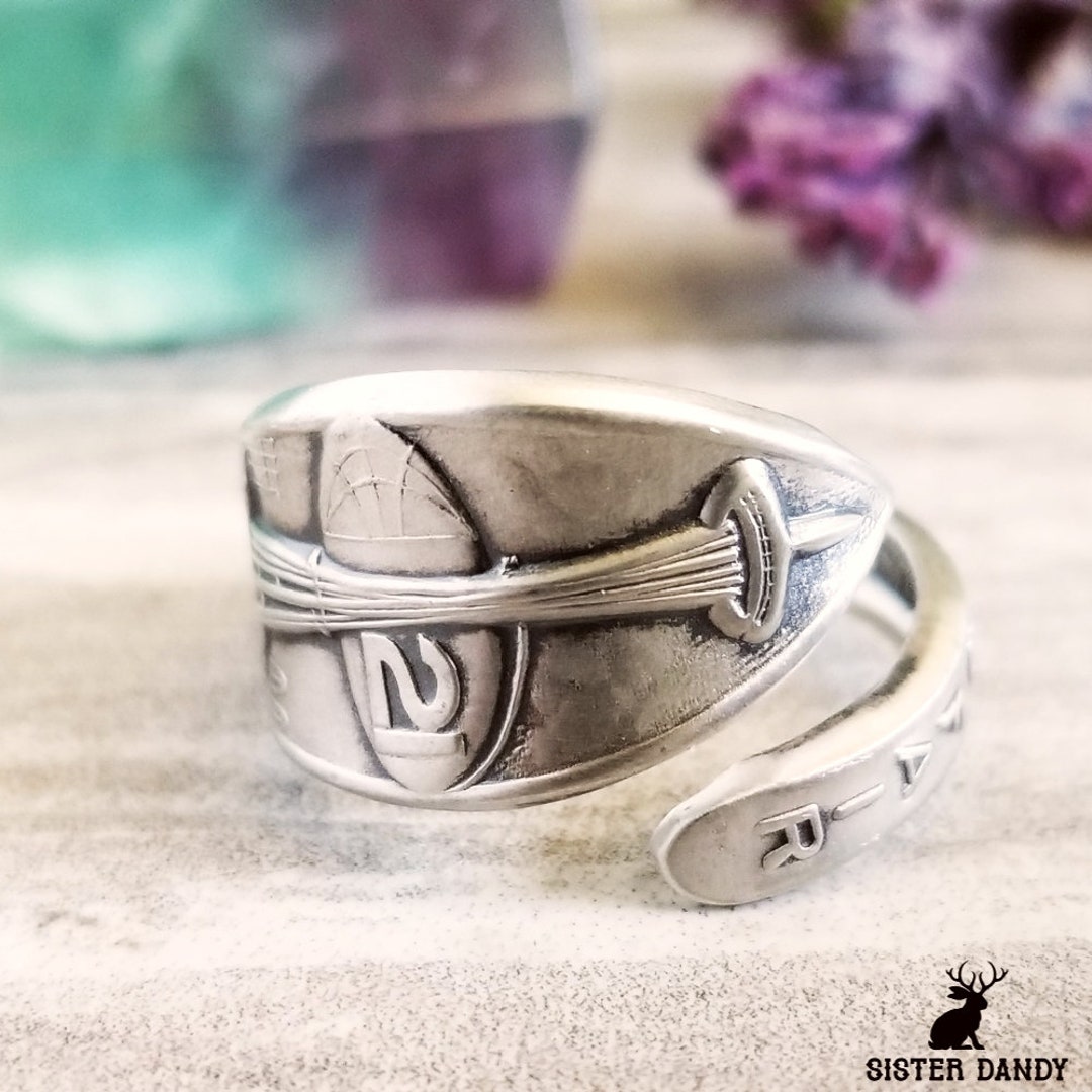 Petite Seattle Space Needle Ring, Sterling Spoon Ring, Seattle