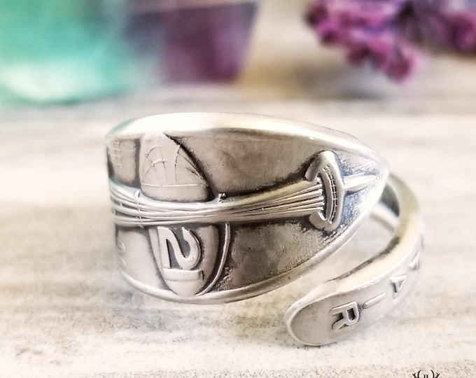 Petite Seattle Space Needle Ring, Sterling Spoon Ring, Seattle Souvenir Ring, Vintage Spoon Ring, Northwest Washington Sterling Ring, 1665