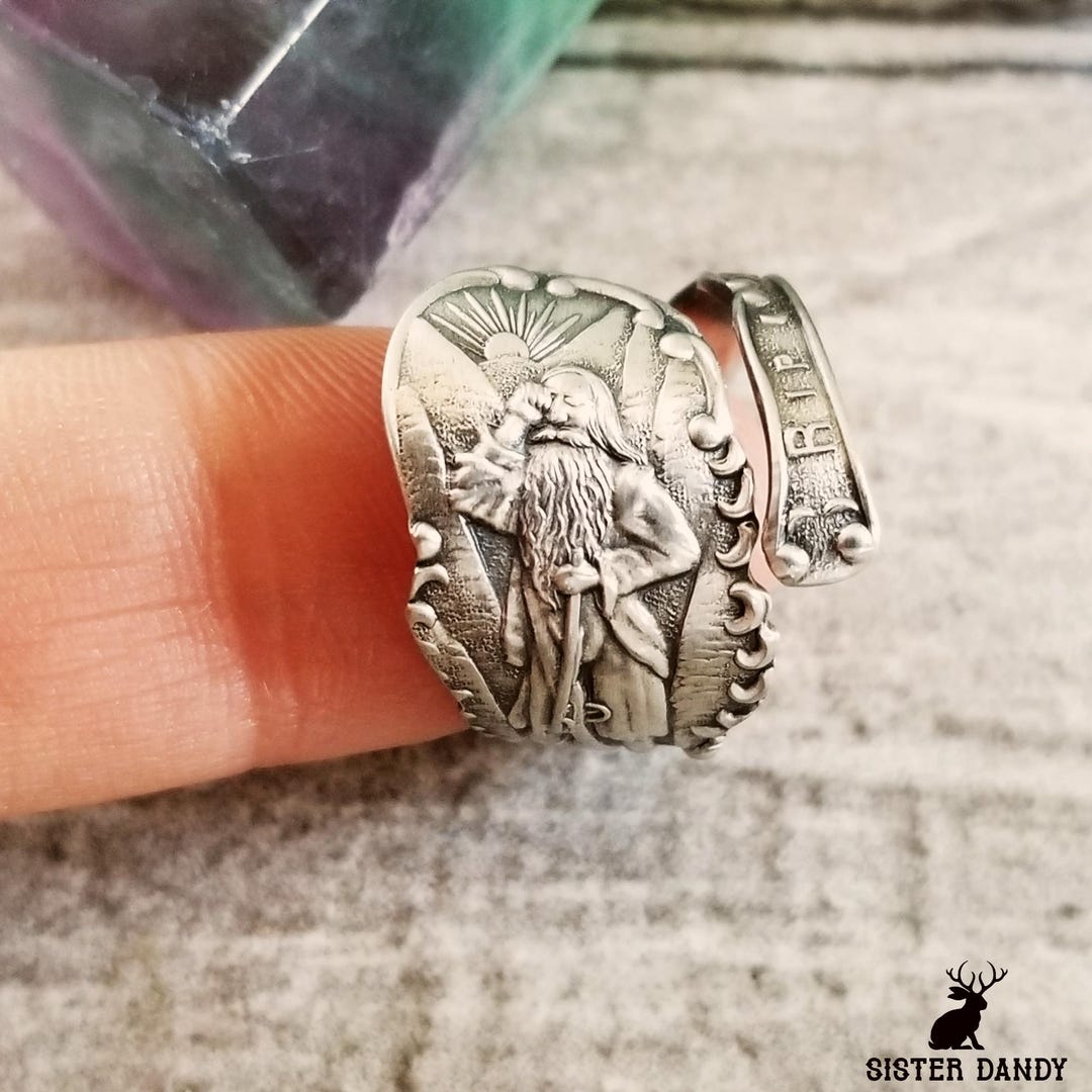 Sterling Rip Van Winkle Ring, Sterling Victorian Spoon Ring, Spiral ...