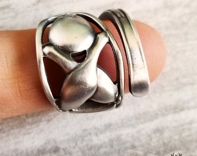 Bowling Sterling Silver Spoon Ring, Sterling Sports Ring, Silver Bowling Ring, Gift for Her, Gift for Him, Spoon Ring, Jewelry Gift, 1798