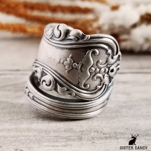 Anello Regolabile In Argento Sterling 925 Ossidato, Regalo Per - Foto 9