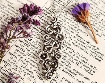 Sterling Wildflower Necklace, Unique Floral Pendant, Handmade Silver Daisy Pendant, Daisy Wedding Necklace, Art Nouveau Flower Pendant, P768