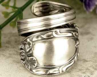 Elegant Manchester Silversmiths Iris Ring, Vintage Iris Bloom Ring, Lady Clare Baker Iris Ring, Unique Handmade Sterling Silver Ring, 180