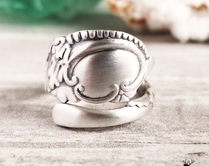 Vintage Duchess Ring, Sterling Spoon Ring,  Victorian Sterling Spoon Ring, Antique Spoon Jewelry, Sterling Silver Boho Spoon Ring, 1345