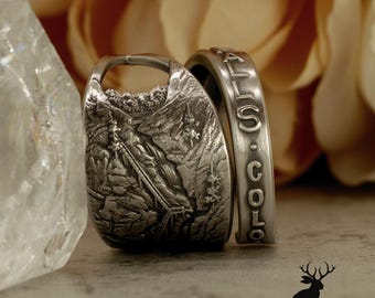 Seven Falls Colorado Ring, Sterling Silver Mountain Park Ring, Vintage Colorado Wrap Ring, Historical Hiking Sterling Spoon Ring, 2393
