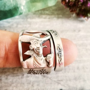 Handmade Cowboy Ring, Nevada Silver Ring, Sterling Cowboy Ring, Sterling Western Ring, Southwest Ring, Vintage Souvenir Silver Ring, 1897B