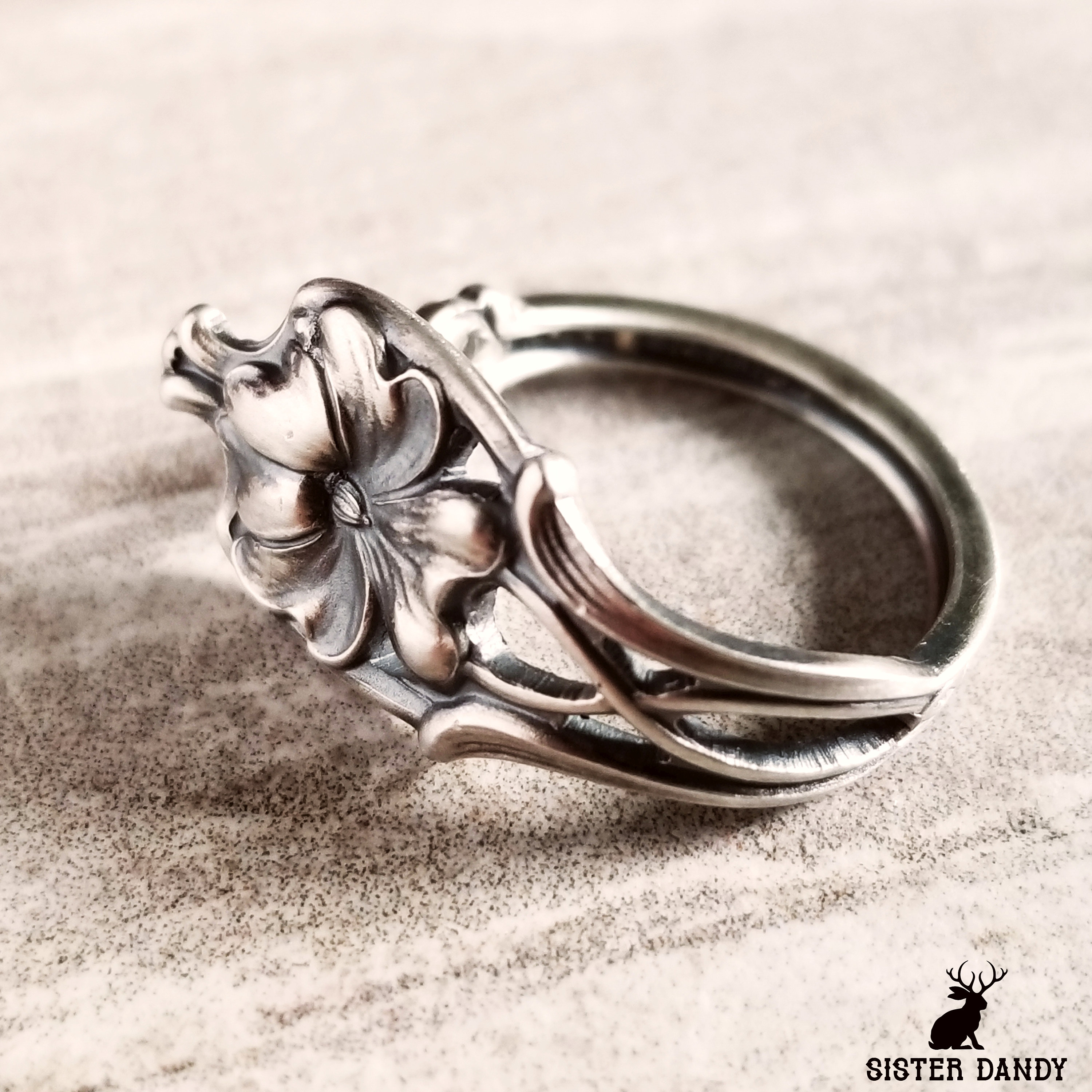 Vintage Flower Rings - Etsy