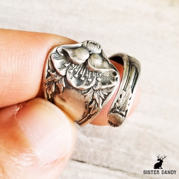 Two Flower Wide Wrap Ring Two Flower Wide Wrap Ring