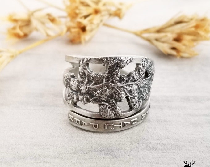 Unique Sequoia Tree Ring, Sequoia National Park Souvenir Ring, Vintage Sterling Spoon Ring, Vintage Tree Ring, Sterling Sequoia Ring, 605