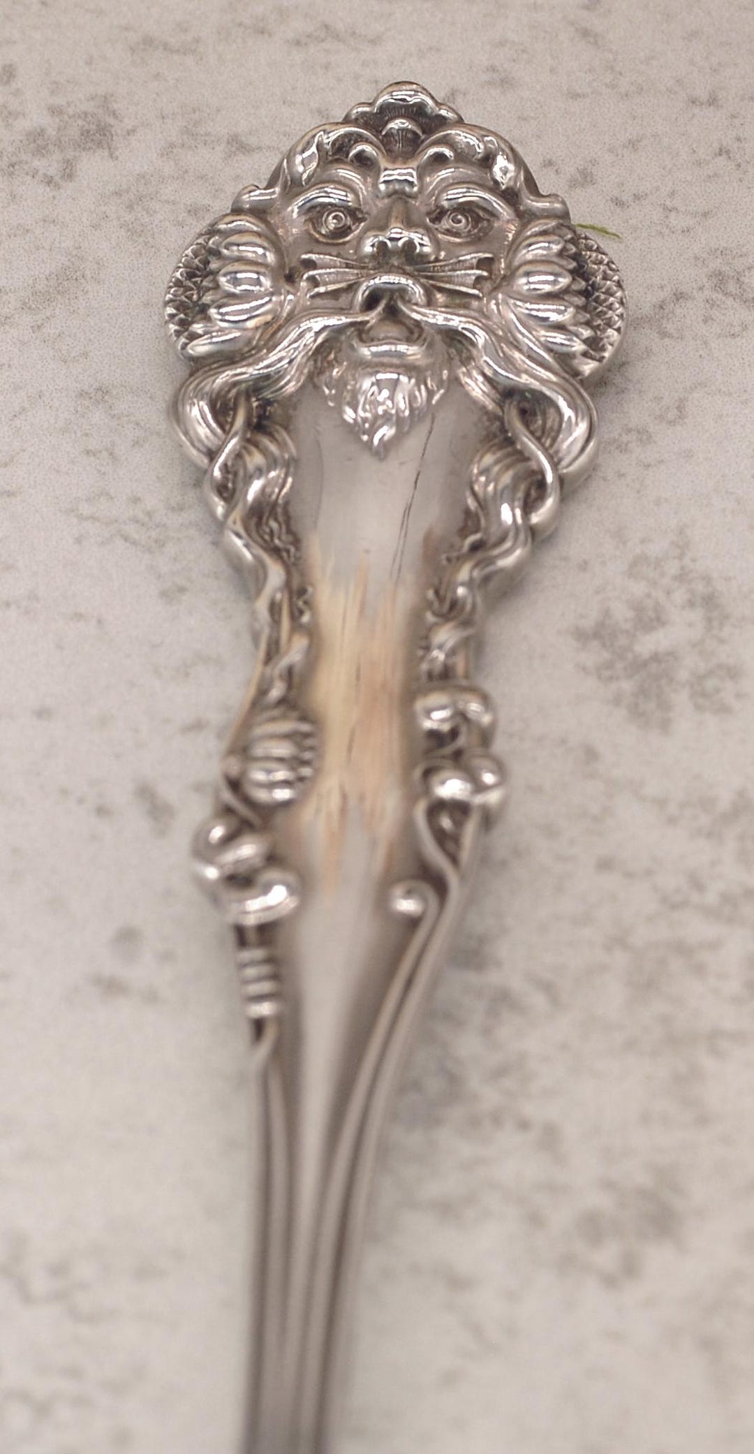 Antique International Silver Cleone Serving Fork, Rare .925