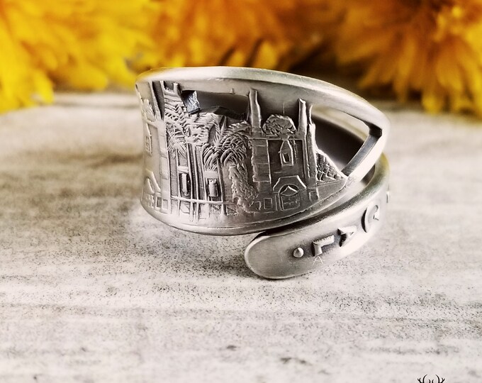 Sterling Hollywood Ring, Sterling Spoon Ring, Adjustable Vintage Ring, Unique Sterling Ring, Adjustable Vintage Ring, Sterling Gift,  1620