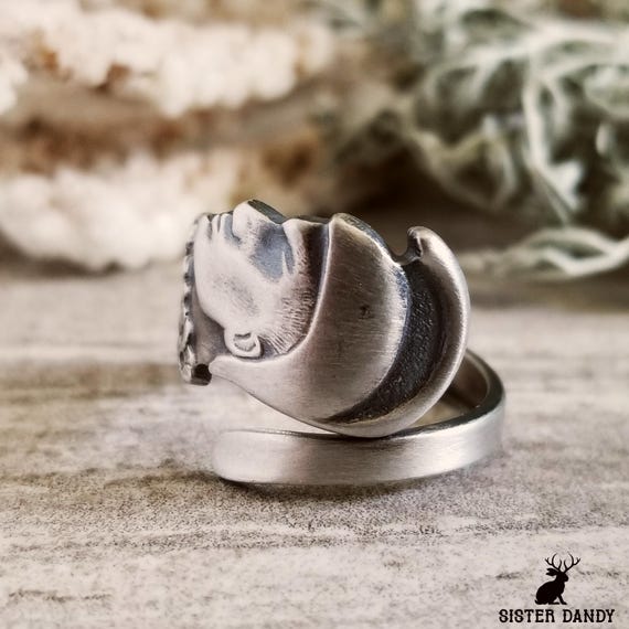 Sterling Kauai Warrior Ring, Handmade Vintage Hawaii Ring