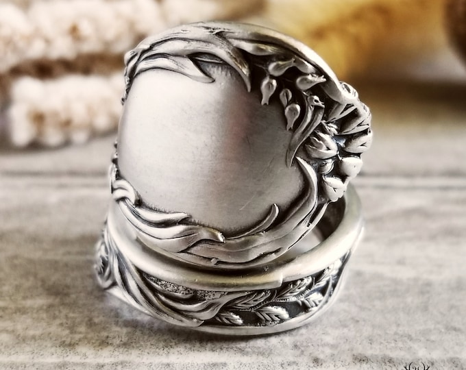 Triticum Trifolium Ring, Clover Wheat Ring, Silver Clover Ring, Shamrock Ring, Vintage Ring, Celtic Clover Ring, Irish Clover Ring, 1232