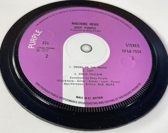 Deep Purple - Machine Head. Record Label Coaster. Popsters