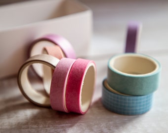 8er Set Washi Tape Regenbogen Farben