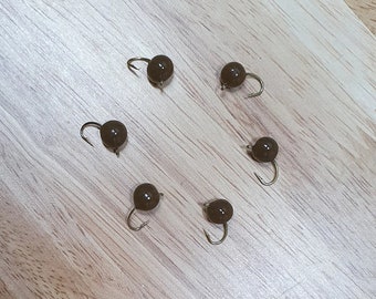 Six size 12 Trout Pellet Egg Flies