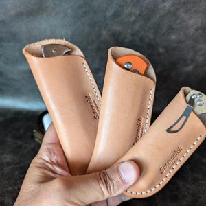 Custodia in pelle per coltello, custodia in pelle per coltello tascabile pieghevole, organizer tascabile EDC, custodia per coltello fatta a mano, fodero fatto a mano per coltello pieghevole, custodia EDC