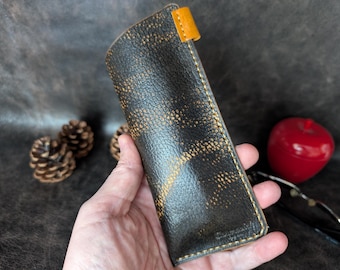 Handmade Leather Sunglasses Case: Soft Eyeglasses Pouch
