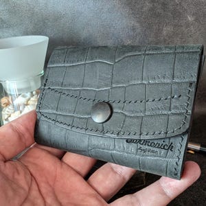 Handmade Genuine Leather Small Wallet/ Front Pocket Wallet/ Soft Purse/  Handmade Gift/ Handcrafted Full Leather Wallet/ Portmonee