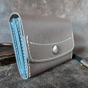 Handmade Genuine Leather Wallet/ Compact  Wallet/ Soft Purse/  Handmade Gift/ Handcrafted Full Leather Wallet/ Custom Made Portmonee