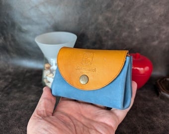 Cartera de cuero hecha a mano para mujer. Monedero de piel suave. Monedero de cuero pequeño, billetera de cuero suave, bolso de mujer, regalo para ella.