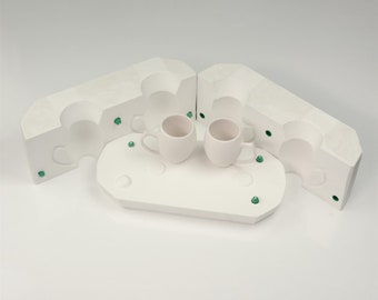 Sema Coffee Mug Plaster Mold: Ceramic Slip Casting Mould