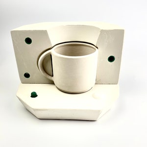 Mira | Plaster Mold for Coffee Mug, Ceramic Mold, Mug Mold, Plaster Mould for Ceramic, Slip Casting Mold, Slip Mold, Slip Cast Mug Mold