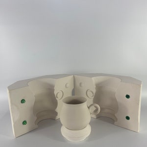 Vera / Stampo in gesso per tazza da caffè, stampo in ceramica, stampo per tazza, stampo in gesso per ceramica, stampo per colaggio, stampo per colaggio, stampo per tazza colata