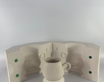 Plaster Coffee Mug Mold: Ceramic Slip Casting, 250ml
