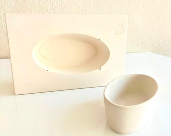 Handmade Plaster Plate Mold: Ceramic Slip Casting (24x15x8 cm)