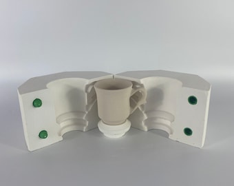 Plaster Coffee Mug Mold: Slip Casting Ceramic Mould