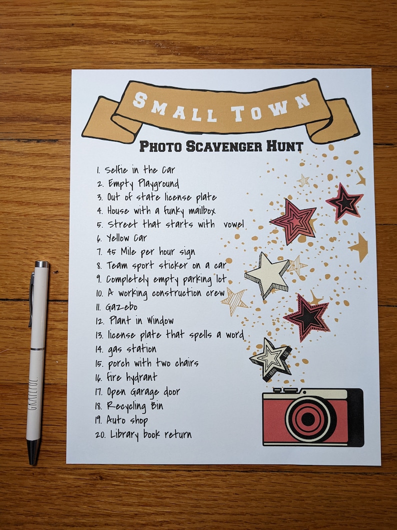 Small Town Photo Scavenger Hunt Etsy Canada