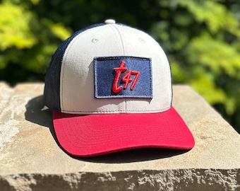 Trump 47th President Patch Trucker Hat, Navy Red White SnapBack