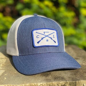 Concord & Lex Logo Patch and Blue Heathered SnapBack Trucker Hat
