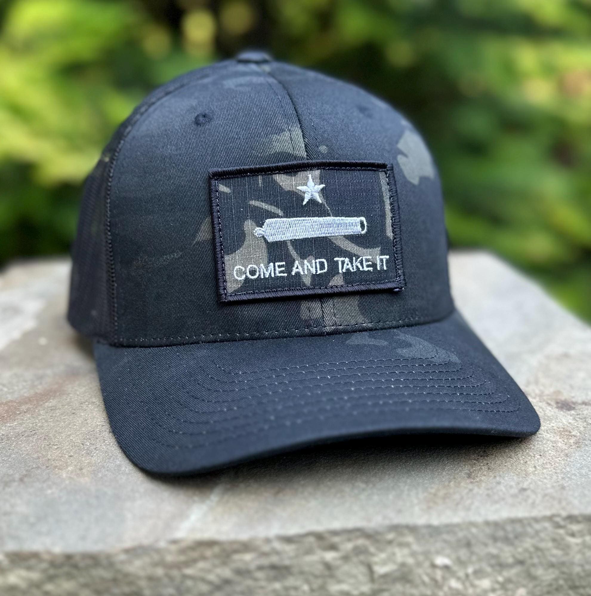 Black Multicam Trucker Hat: Embroidered "come and Take It" Patch - Etsy