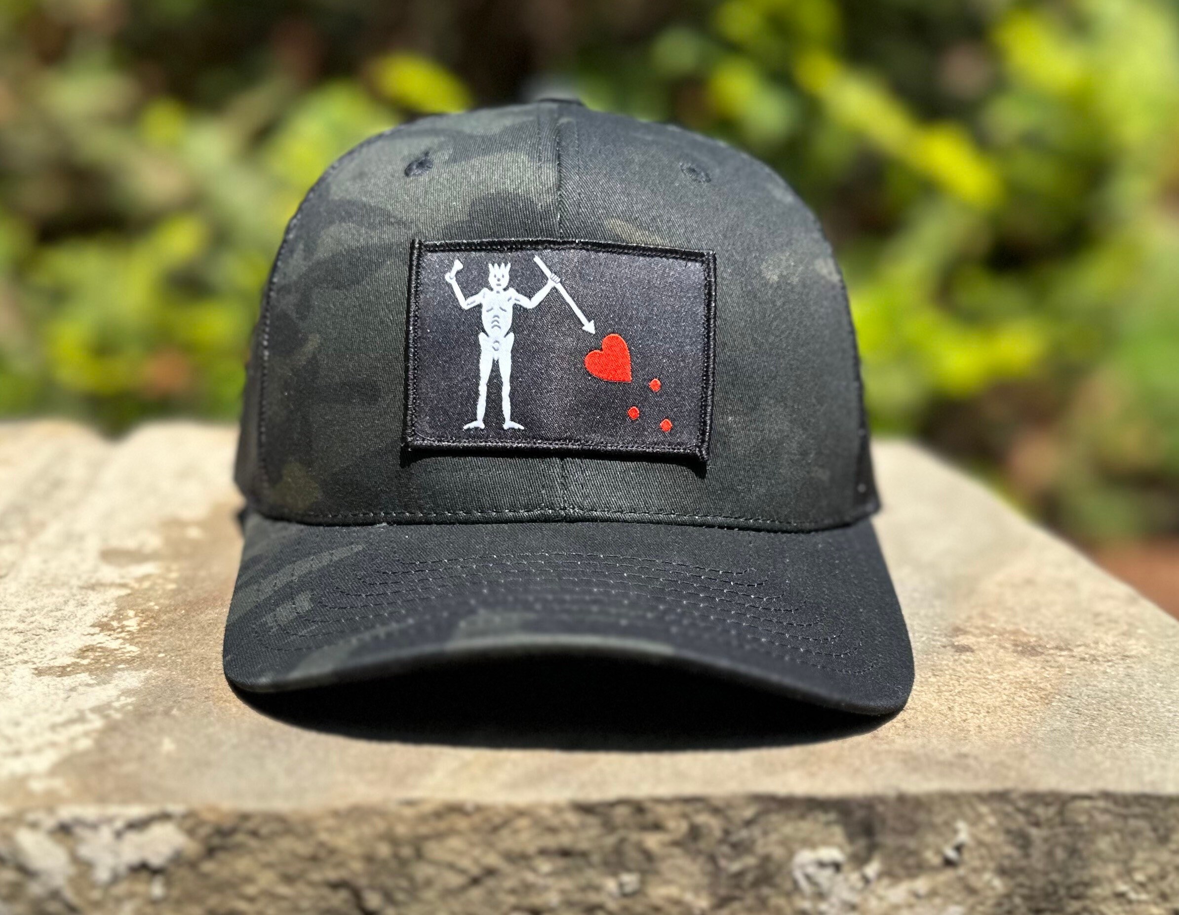 Blackbeard Patch and Black Multicam Camo Tactical Hat by Concord and ...