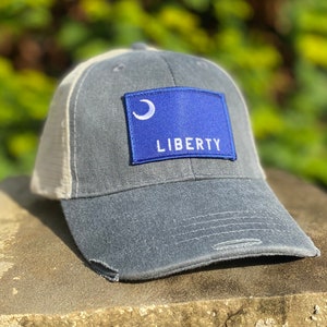 Chapeau drapeau Liberty Fort Moultrie, patch et chapeau gris effet vieilli par Concord & Lex