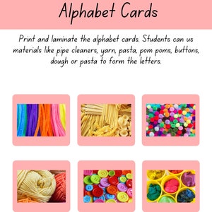 Alphabet Small Motor Skills Do It Yourself DIY Activity Game Sheet for Preschool Pre-K Kindergarten by Miss Lauries Shop