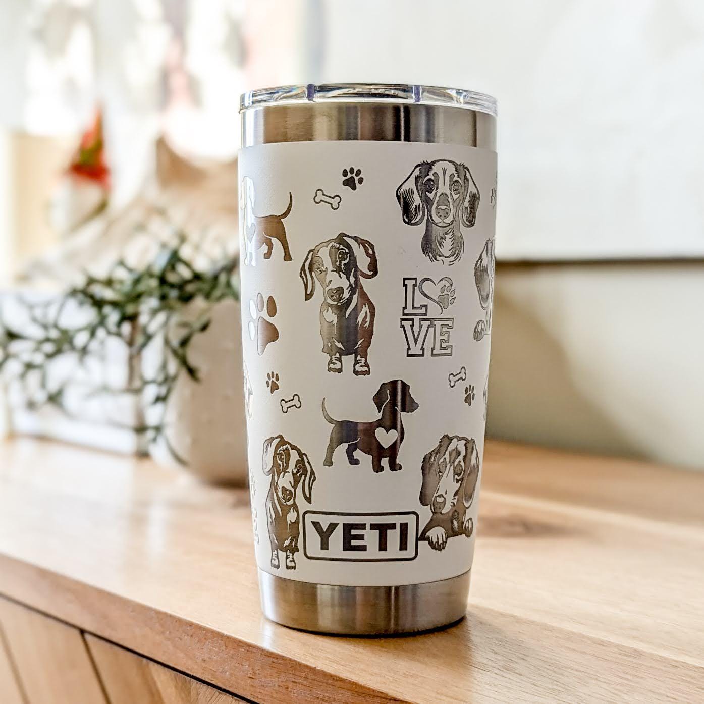 Dachshund Yeti Tumbler, Wiener Dog Owner Gift, Engraved 20oz