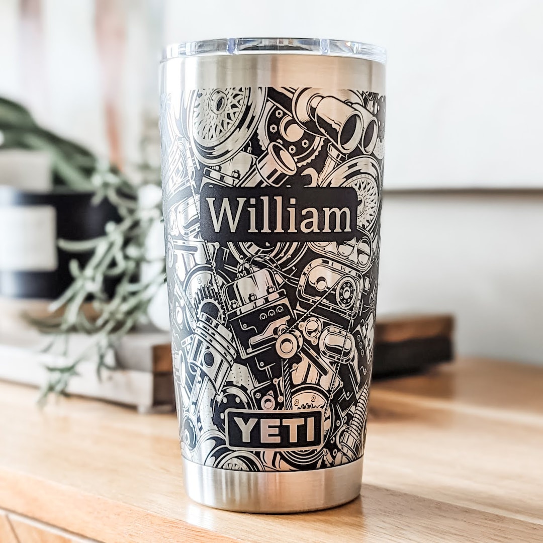 20oz - Personalized 360 Car Parts Laser Engraved YETI Tumbler - Etsy