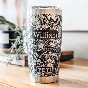 20oz - Personalized 360 Car Parts laser engraved YETI tumbler