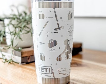 20oz - 360 Curlers companion engraved YETI tumbler