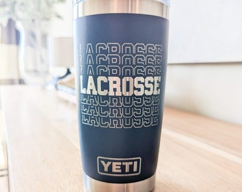 20oz YETI tumbler - Perfect Gift for Lacrosse Players, Parents and Fans!