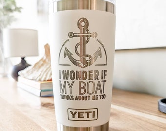 20oz - Boat lover engraved YETI tumbler