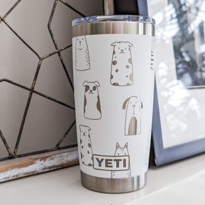 20oz - 360 Dog Lover laser engraved YETI tumbler